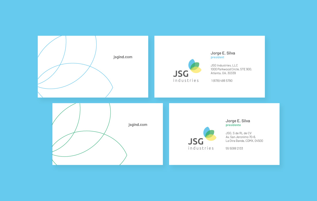 Diseño de identidad de JSG Industries, por Graycat Design Studio