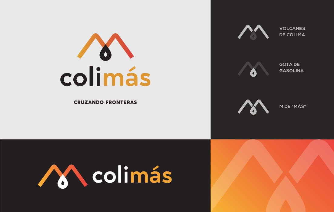 Diseño de logotipo de gasolinera Colimás, por Graycat Design Studio