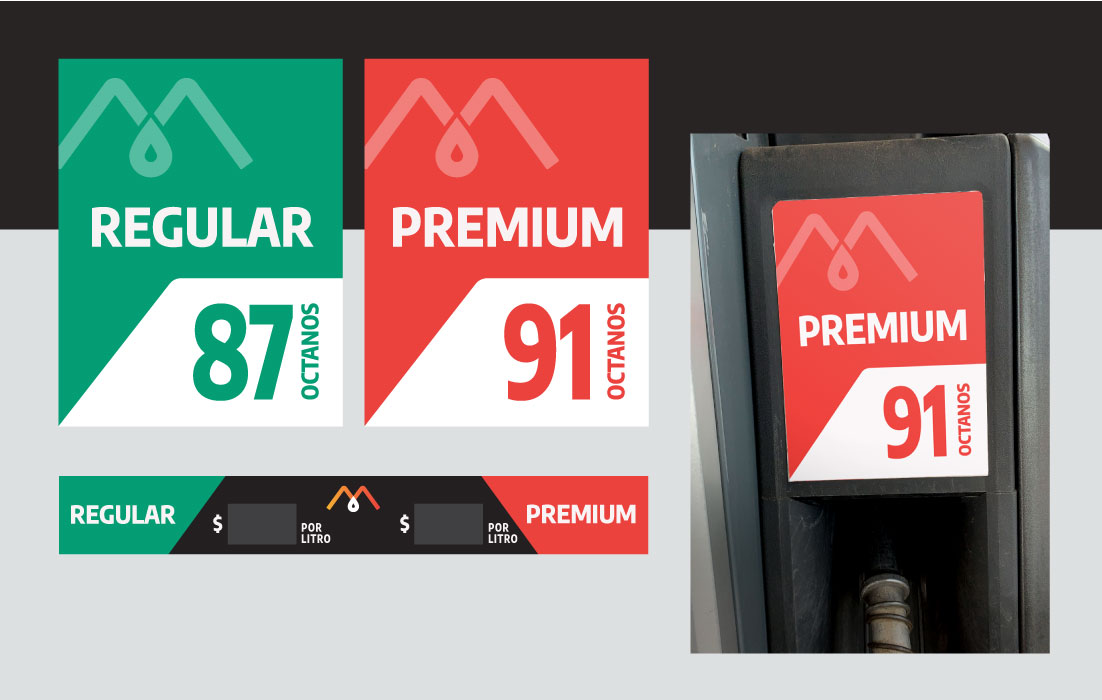 Diseño de identidad de gasolinera Colimás, por Graycat Design Studio
