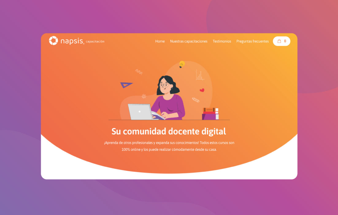 Diseño web de Napsis Colombia, por Graycat Design Studio