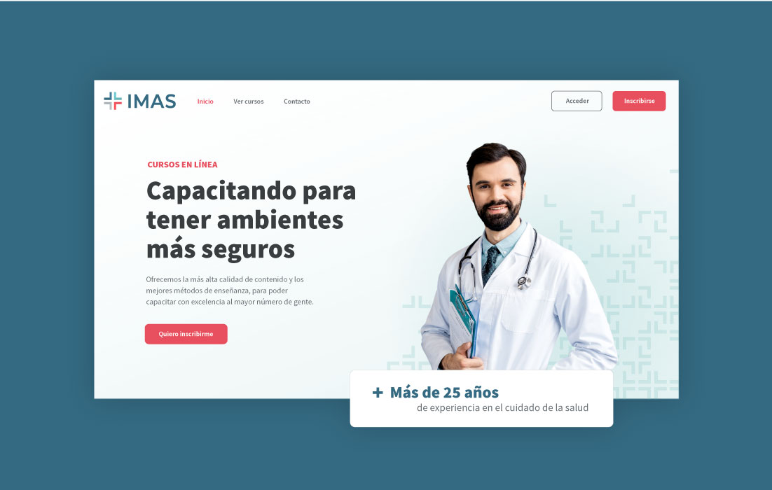 Diseño web de IMAS, por Graycat Design Studio