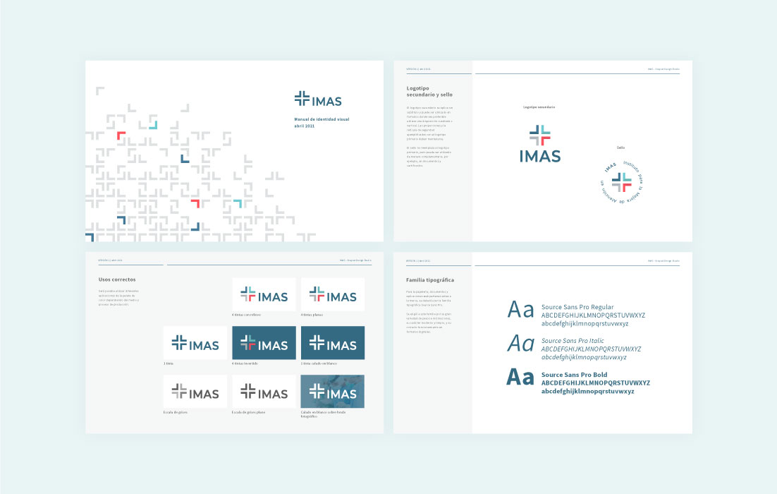 Diseño de identidad de IMAS, por Graycat Design Studio